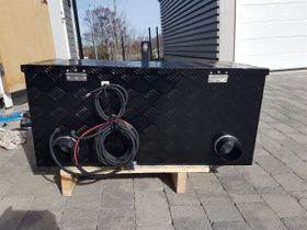 Hyttekassa med ut og inn luft.